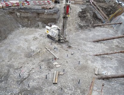 Baugrube einer Altlast