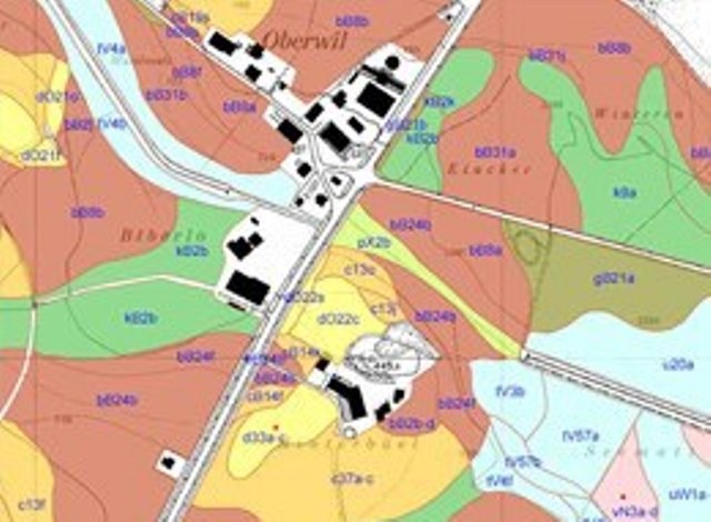 Kartenausschnitt Bodenkarte