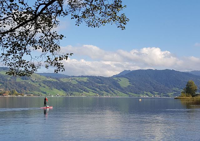 See mit Standup-Padler