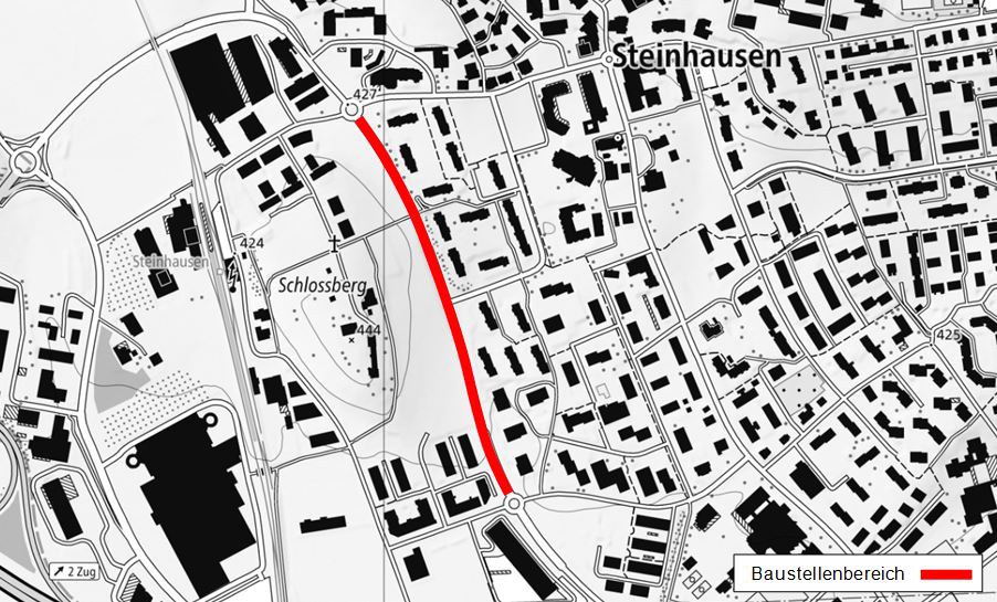 Teilsperrung der Knonauerstrasse zwischen Kreisel Käserei bis Kreisel Industriestrasse