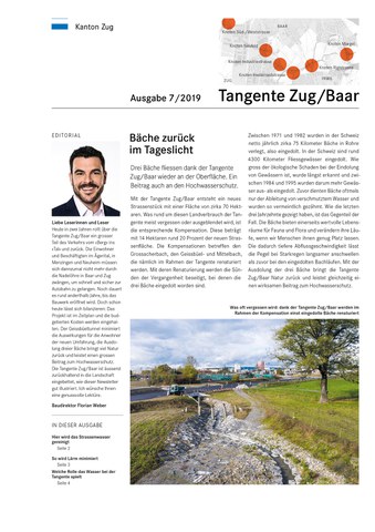 Tangente Zug/Baar Newsletter Ausgabe 7/2019