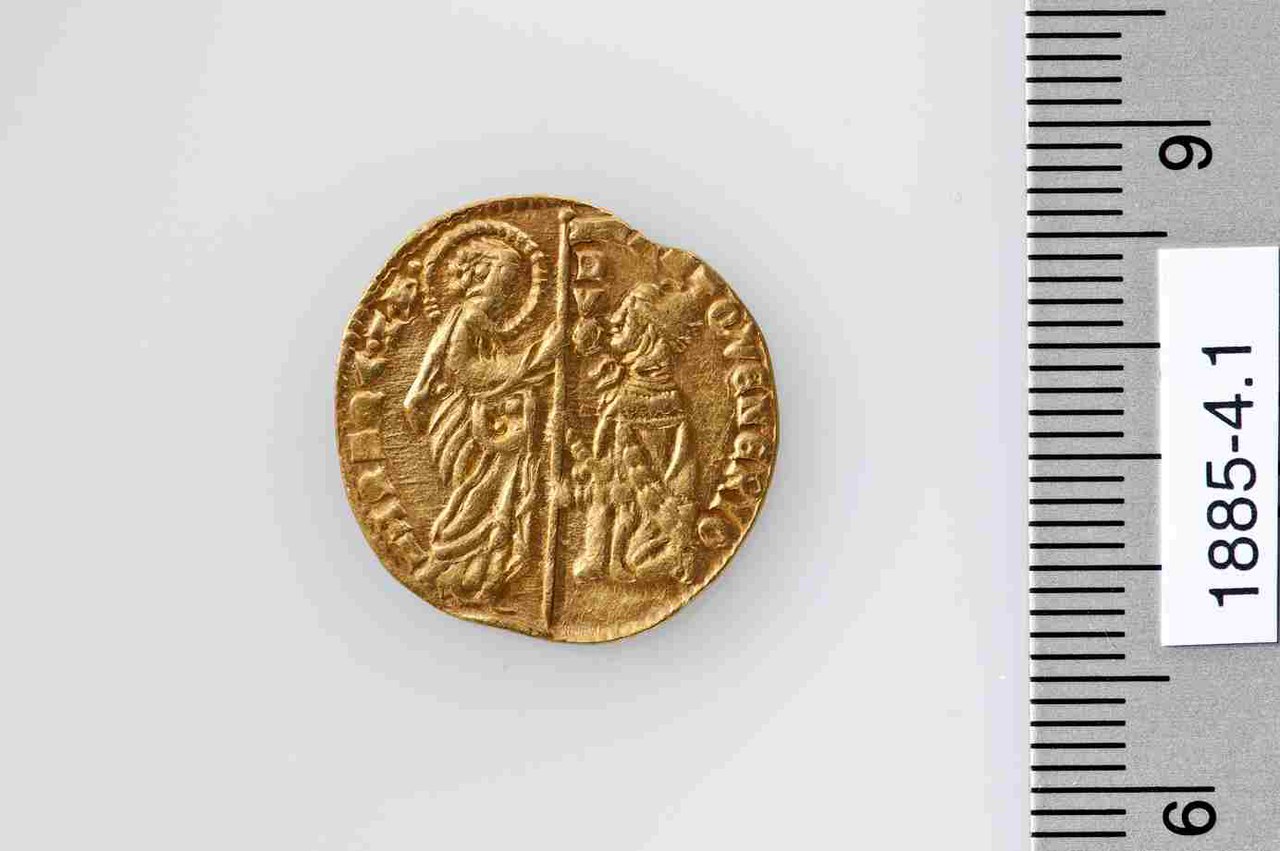 Foto 3: Mittelalterliche Goldmünze