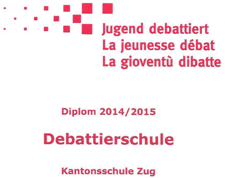Debattierschule Diplom SJ14/15