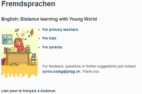 Online-Plattform bündelt Material für Englisch-Fernunterricht auf der Primarstufe