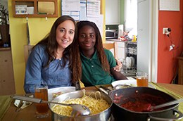 Mentor with school girl