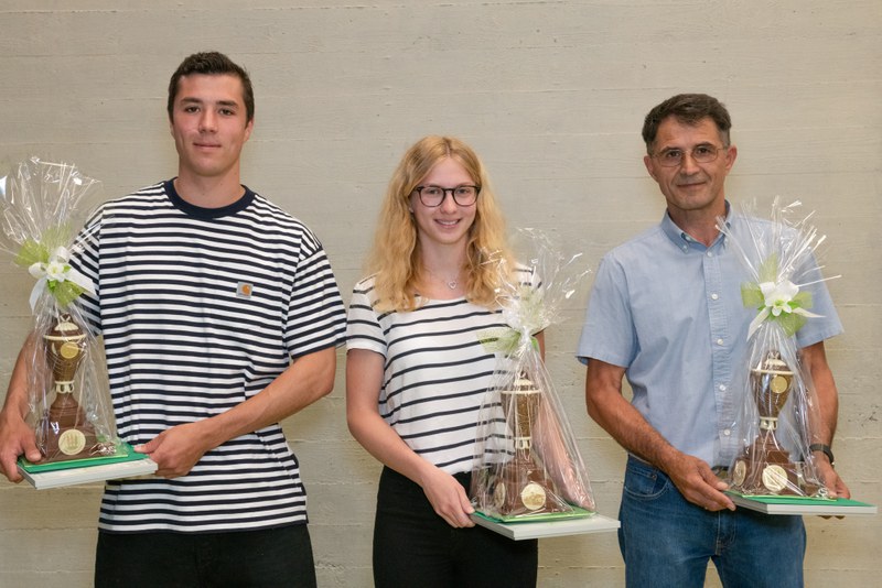 v.l.n.r.    Martin Lässer, Fabienne Tiefenauer, Shaban Kastrati (es fehlt Karl Bär und Elias Rupp)