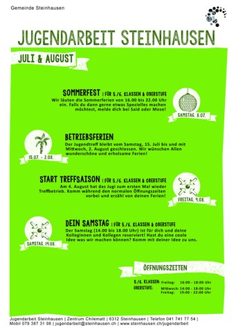 Was geht im Juli/August 2017?