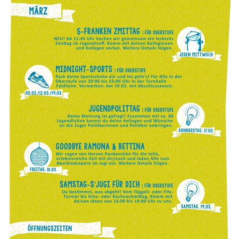 Monatsprogramm März 2016