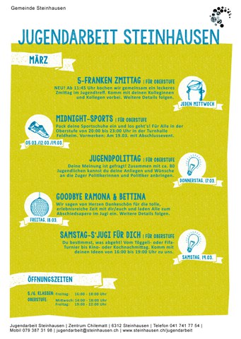 Monatsprogramm März 2016