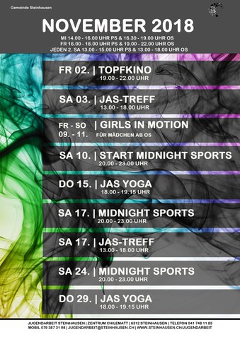 Monatsprogramm November