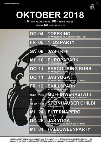 Monatsprogramm Oktober