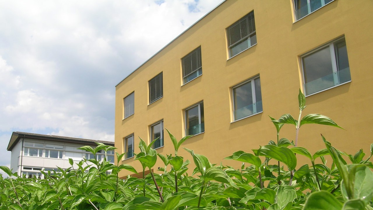 Das Schulleitungsgebäude im Sunnegrund.