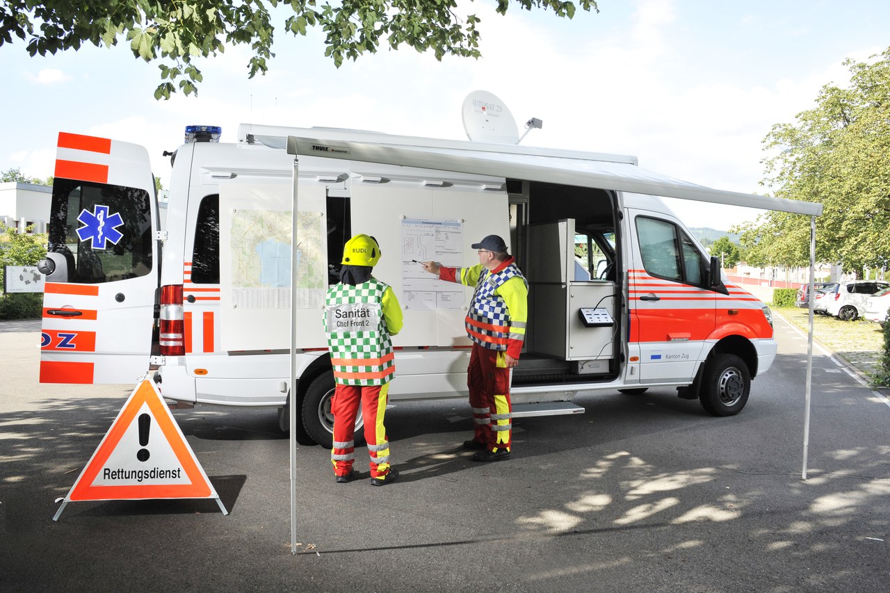 Fahrzeug des Einsatzleiters Sanität beim Grossereignis