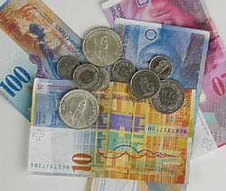 Noten und Münzen