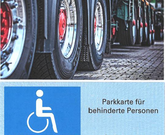 Parkkarte, Schwertransport