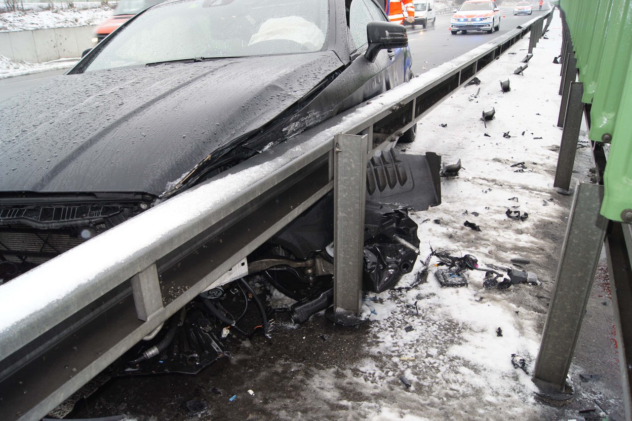 Unfallstelle Autobahn