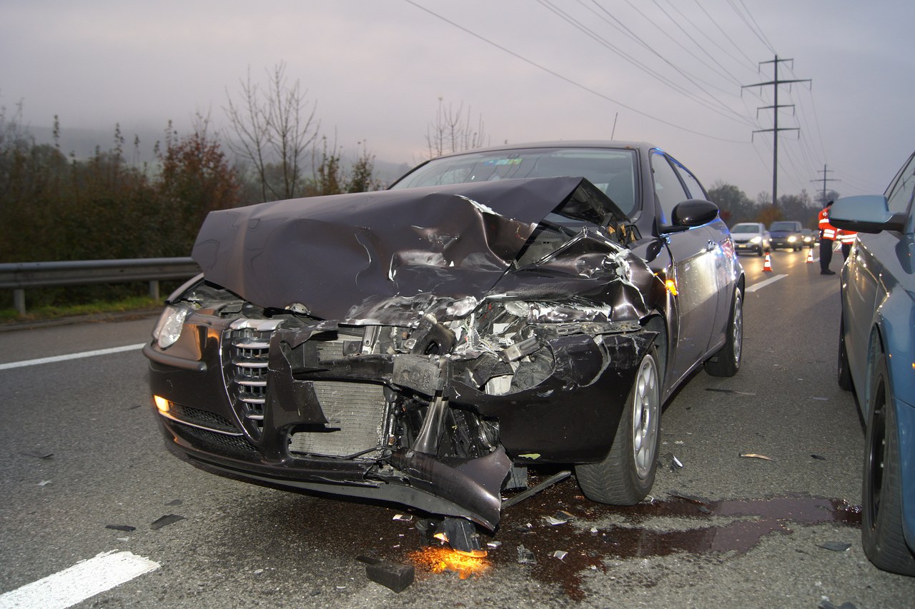 Auffahrkollision auf der A14