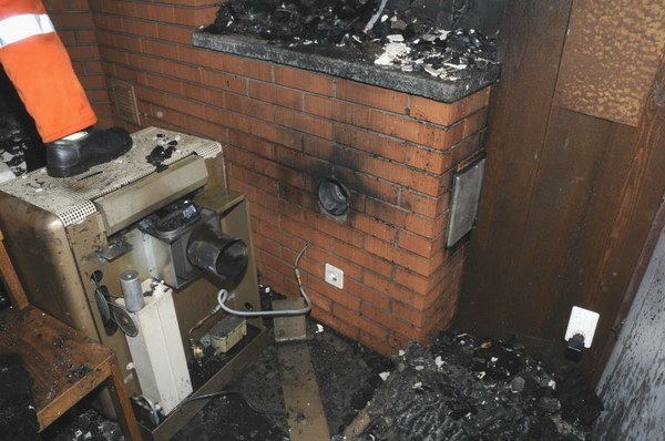Schäden nach dem Brand in der Schützenstube