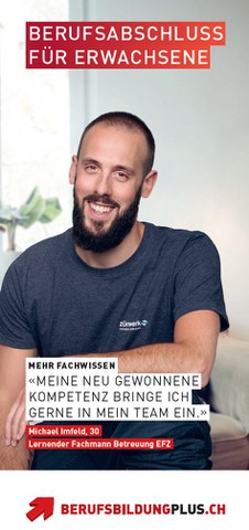 Titelseite des Flyers Berufsabschluss für Erwachsene