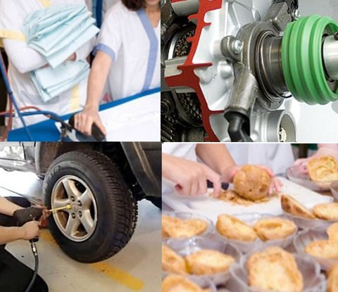 4 Bilder verschiedene Berufe