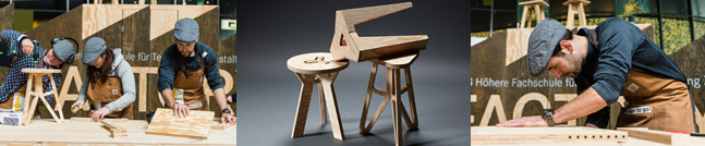 HFTG Studium 2015-17, Holzhocker