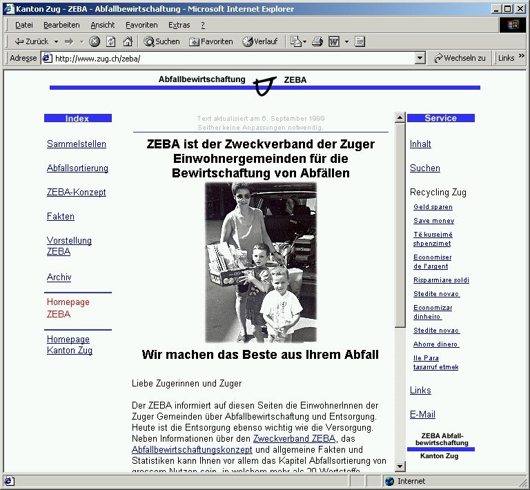 Startsite Web 2002