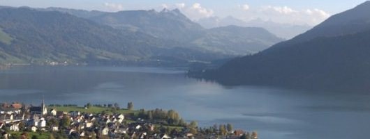 Panoramica del lago di Zugo